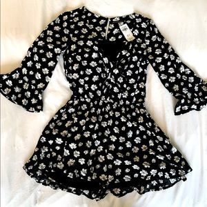 A&F floral romper with bell sleeves